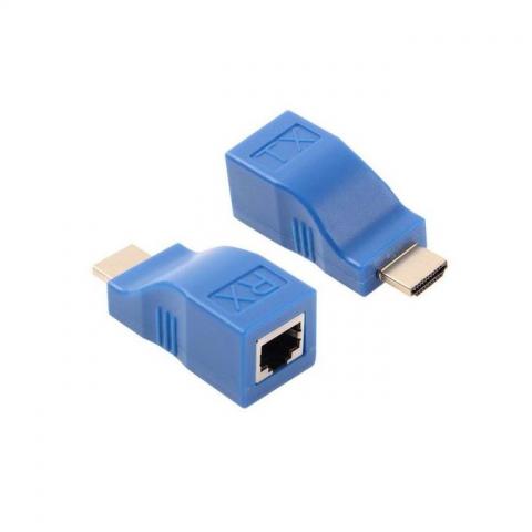 Universal HDMI to RJ45 Extender Adapter Cat-5e/6 Cable Universal HDMI to RJ45 Extender Adapter Cat-5e/6 Cable