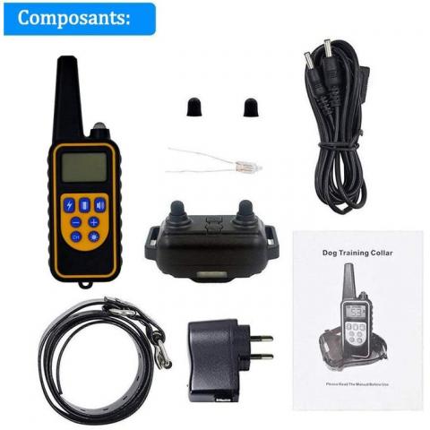 Collier de dressage pour chiens électrique rechargeable