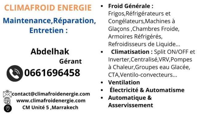 Réparation et Installation Froid générale, Frigos, Réfrigérateurs, Climatisation et Automatisme/Électricité 